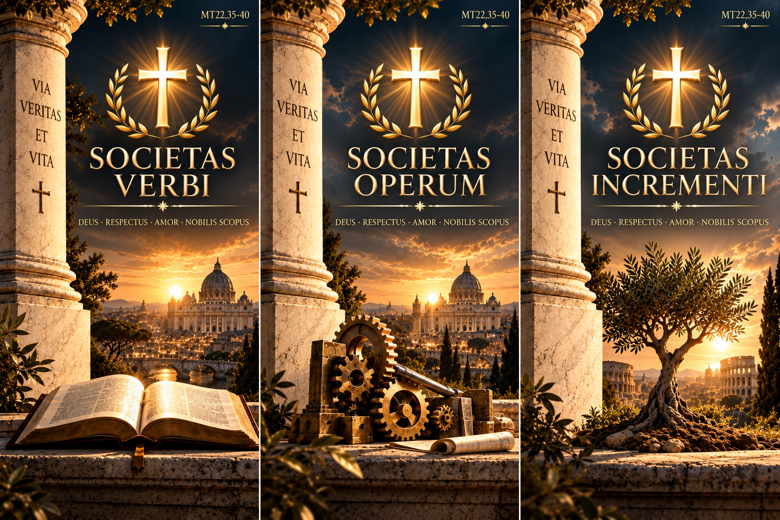 Societas Verbi, Societas Operum and Societas Incrementi communities